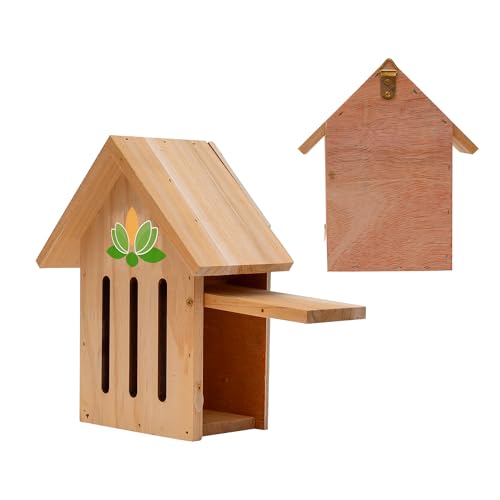 image for Garden Peeps Artisan-Crafted Wooden Butterfly Bungalow | Handcrafted B