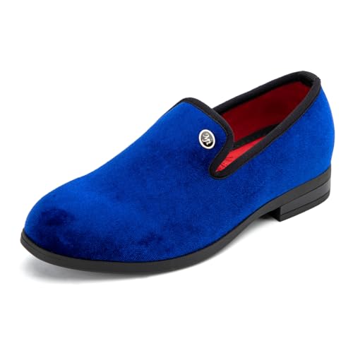Image of Meijiana Boys Dress Shoes - Velvet Casual Pull-On Low-Heels, Black Rubber All-Weather Formal Boys Shoes, Toddler Dress Shoes for Wedding & Party - Fashion Business Style