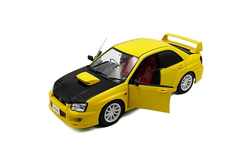 Solido Subaru Impreza WRX STI 2003 Yellow 1:18 miniatura 2