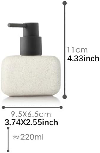 Soap Dispenser Exquisite and Durable Ceramic Soap Dispenser Lotion Bottle Shower Gel Shampoo Refill Bottle Suitable for Bathroom Bathroom Soap Dispensers(D)