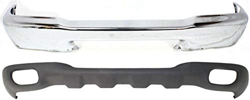 Garage-Pro Bumper Kit for Ford Ranger EV XL XLT 1998-2000 Front Chrome Steel w/o Molding Holes Replaces # XL5Z17757BA FO1002361 F87Z17626CAA FO1095172