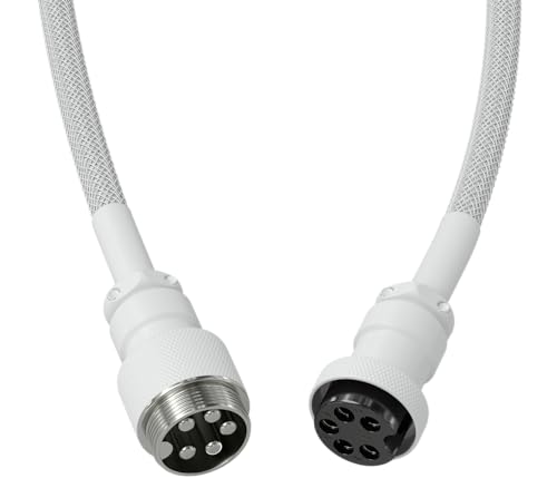 Câble de clavier spiralé GLORIOUS d'une finition premium Ghost White épurée - 3