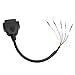 iKKEGOL Pack of 2 OBD OBDII OBD2 16 Pin Female Connector K + CAN K Line Jumper Tester Cable Universal Pigtail DIY Mobley Adapter for Motorcycle Car Truck 1ft Feet 30cm/12 2PCS