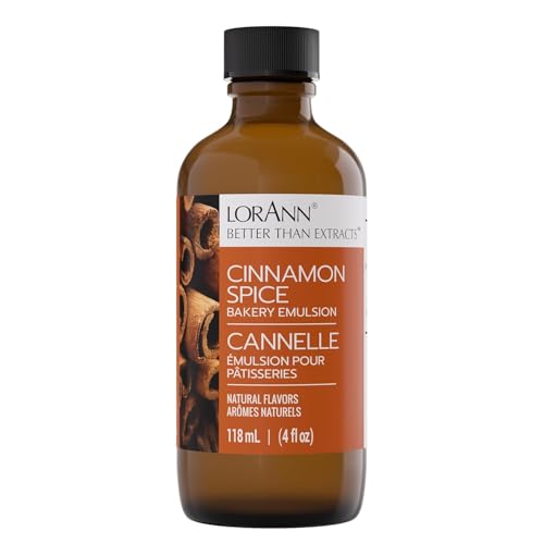 Lorann Oils Cinnamon Spice Bakery Emulsion: True Cinnamon Essence, Perfect for Enhancing Spiced Undertones in Baked Goods, Gluten-Free, Keto-Friendly, Cinnamon Extract Alternative for Your Kitchen