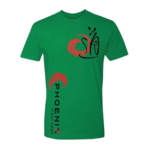 Phoenix Fight Gear The Way Tee for MMA T Shirt, Karate T-Shirt, Fight Sports & Athletic Wear (Medium, Green)