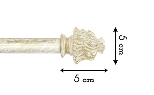 Bastone per Tende Estensibile Shabby Chic Cream