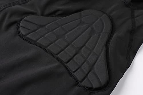 Camisa de compressão acolchoada DGXINJUN protetor de peito Parkour Extreme Exercise para meninos, Sh