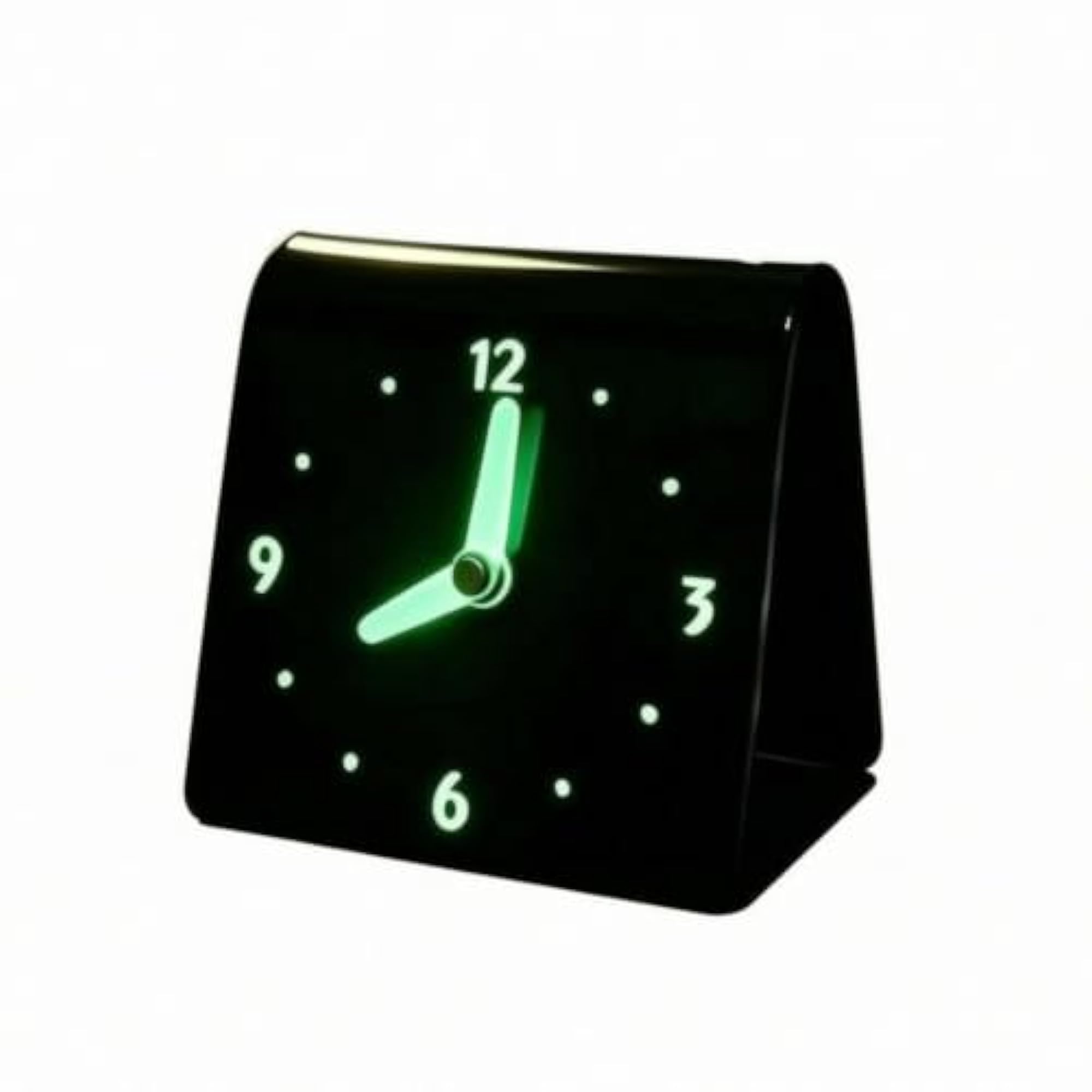No-Ticking Freestanding Desktop Clock with Acrylic Case