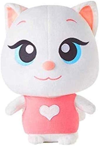 NC56 Plush Toy Stuffed Cat Cute Angela Cat Talking Tom and Friends Soft Animal Dolls Christmas Birthday Gift for Kids(Non-Voice) 26cm