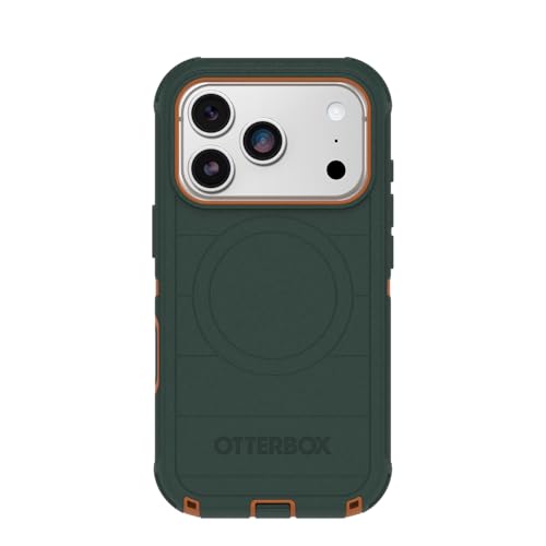 Image of OtterBox iPhone 17 Pro Defender Pro Series Case - Green Intrigue - Tough, Rugged & Durable iPhone Case, Snaps on MagSafe