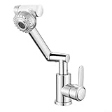 【Fiable y 】Fabricado con materiales, este grifo de fregadero está diseñado para durar. El acabado cromado no solo añade una estética elegante, sino que también mejora la durabilidad, rendimiento duradero en tu baño o cocina.