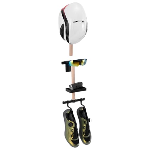 Estante vertical para casco con almacenamiento de bicicleta interior