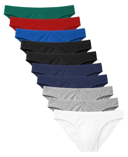 Andrew Scott Men's 100% Cotton Color Sport Briefs | All Natural Cotton Underwear | Multi Packs & Colors