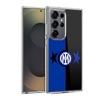 Head Case Designs Licenza Ufficiale Inter Milan Nero & Blu IM 2Stars Custodia in Gel [Protezione di Grado Militare] Compatibile con Samsung Galaxy S25 Ultra E Compatibile con MagSafe