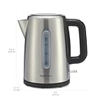 Amazon Basics Electric Stainless Steel Kettle for Tea and Coffee, BPA-Free, Fast Boiling, Auto Shut-Off, 1.7 Liter, 1500W, Black and Silver - Image 5