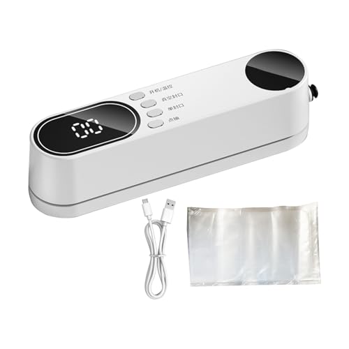 Lpoppcx Selladora Al Vacío Para Viajes,Herramienta de Envasado de Bolsas de Alimentos sin Cable,Selladora al Vacío para Conservar Alimentos Recargable - para Hogar Hotel Restaurante Apartamento