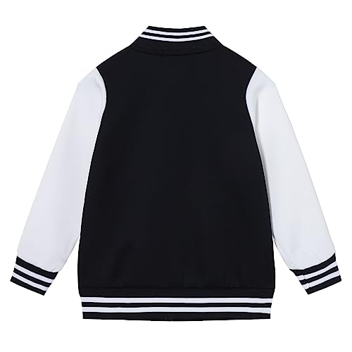 Image of LittleSpring Boys Girls Varsity Baseball Jacket Zip Up Bomber Jacket Thin 2-10Years