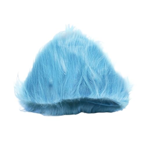 Lanloepe Funny Wigs Unsex Highlight Hair Crazy Wigs Costume Funky Hairband Green Party (Sky Blue One Pack)