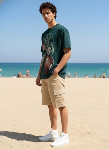 Image of Lymio Oversized T Shirt for Men || Round Neck T Shirt || Printed T Shirt (T-91-94)