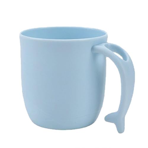 Snorvixre Gobelet de brosse à dents pour enfants avec dauphin, indéformable, en polypropylène, bain de bouche de salle de bain, indispensable pour les enfants, brosse à dents pour un usage quotidien