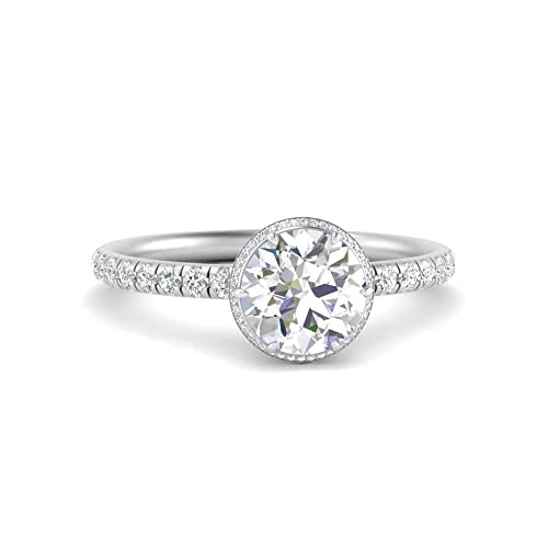 Bague halo ornement de tenue de fête pour sublimer vos soirées en argent et pierre ronde