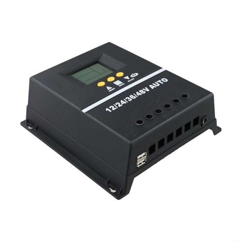 Qualoramall MPPT Controladores de carga solar 150A Pantalla LCD Regulador de batería...