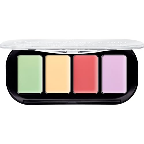 essence CONCEAL like a PRO Colour Correcting Palette, Concealer, Mehrfarbig, Anti-Pickel, abdeckend, aufhellend, farbkorrigierend, vegan, ohne Parfüm, ohne Alkohol, ohne Parabene, 1er Pack (4g)