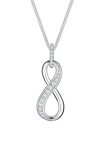 Preisvergleich Produktbild Elli Halskette Damen Infinity mit Zirkonia Kristalle in 925 Sterling Silber