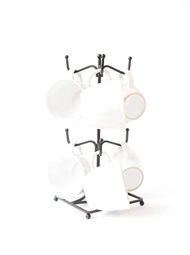 Beepels Terrace Mug Tree Holder 6 Hooks (Black)
