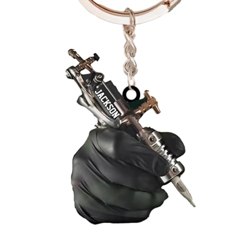 Tattoo Artist Personalized Acrylic Keychain – Unique Custom Gift for