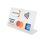 Visa MasterCard and Discover Acrylic Countertop Display Stand