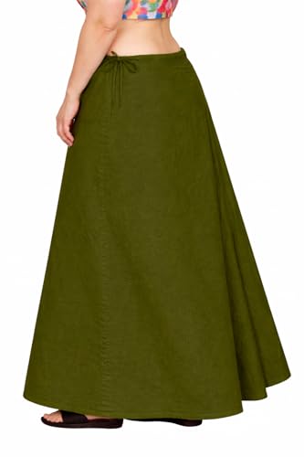 Image of CITIX Pure Cotton Petticoat for Woman Saree | Adujastable Drawstring Waist