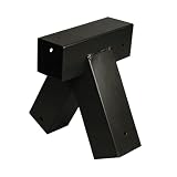 Relaxdays Schaukelverbinder, A-Form, 90°-Winkel, 90x90 mm Kantholz, pulverbeschichteter Stahl, Schaukelwinkel, schwarz