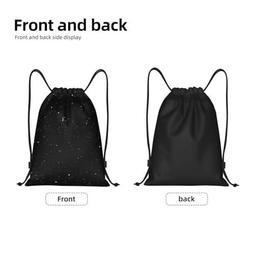black glitter Print Drawstring Bags,Gym Sport Sack Drawstring Bag Suitable for sport Swimming Travel. 5