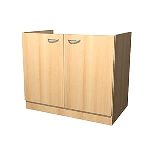 Spülenunterschrank ohne Arbeitsplatte 100 cm Buche – Namu