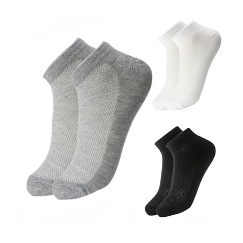 10 Pairs/Lot Breathable Men's Socks Short Ankle Elastic Solid Color Mesh Cotton Business Unisex Sock Plus Size EU38-463