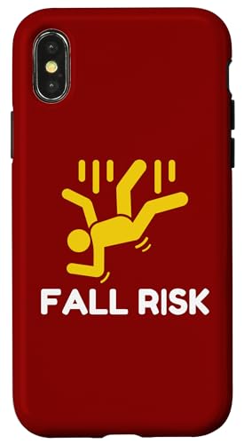 Fall Risk Balance Issues Funny Fall Risk Carcasa para iPhone X/XS