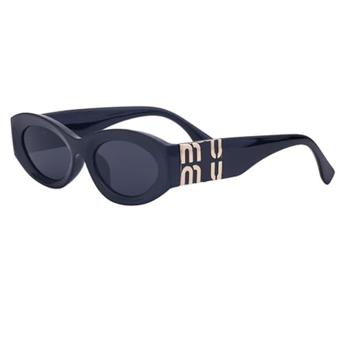 TOUCHTREE Female Personality Small Oval Sunglasses: UV Protection r for Photography Driving Partying Running Travelingp1)
