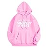 Hoodies Printed Sweatshirt Loose Pullover Casual Long Sleeve For Men Women Trendy Outfit Pop Singer Fans Sweatshirt Letter Printed Jumper Tops Streetwear (Pink, S) #1