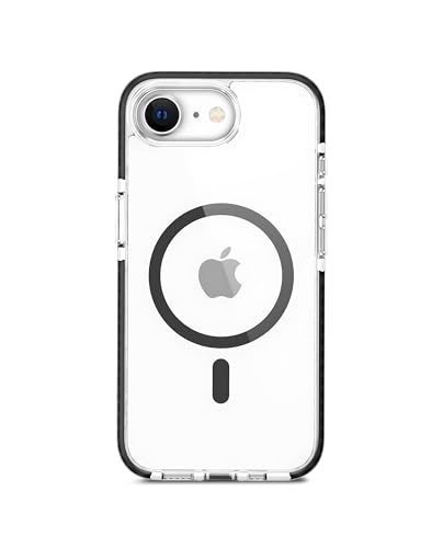 Image of DailyObjects TPU+PC Grey Stride Clear Magnetic Case Cover Compatible with iPhone 16e | Wireless Charging Slim Back Cover | 2 Layer Edge Protection & Shockproof