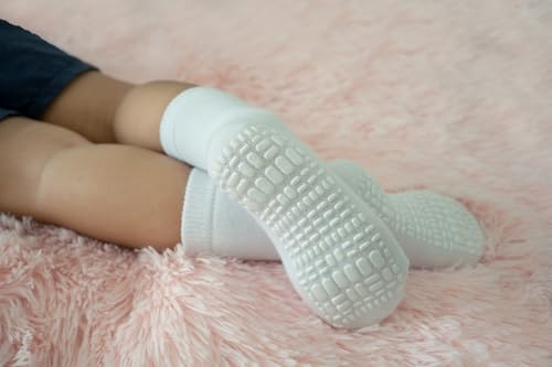 RATIVE Non Skid Anti Slip Cotton Crew Baby Babies Toddler Toddlers Socks for Boy Boys 2T 3T 2T-3T 12-24 12-18 Months With Grip Grippers (1-3T,RU-4CL) - Thumbnail 6