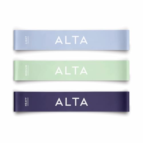 ALTA Mini Loop Bands for Exercise - Premium Durable Latex - Small Resistance Bands for Women, Booty Bands for Working Out, Leg Stretch Loops for Physical Therapy, Pilates Exercise Mini Bands Set
