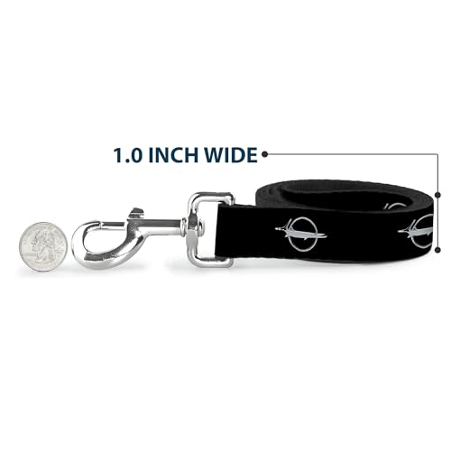 Laisse pour chien Barracuda design emblème noir argenté - 6