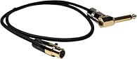Milestock Replacement Part; TA4F Mini Connector to Right-Angle 1/4 (6.35mm) Instrument Cable 2-Feet Cable; Gold Plated Connectors; Compatible with Line-6 Relay G50 G55 G90 Digital Wireless Guitar System TBP12 Transmitter 98-033-0003, Shure WA304 T1 U...