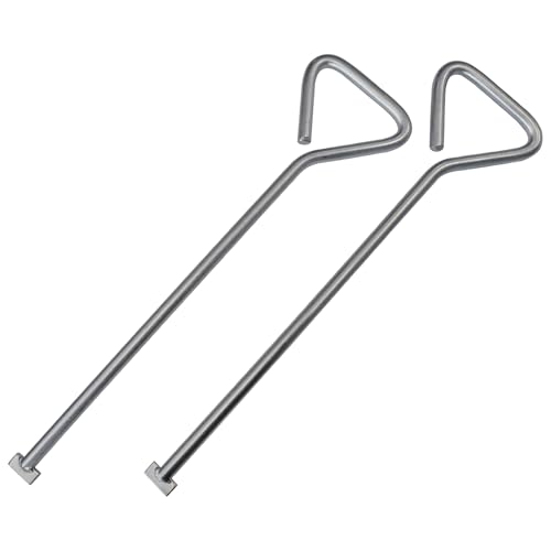 Faithfull Manhole Keys (Pair), T Shape End, Heavy-Duty Zinc Plated - 520mm