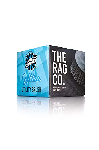 The Rag Company - Ultra szczotka użytkowa - trwała, mocna i bezpieczna do wielu zadań związanych z detalami; solidny drewniany uchwyt; miękkie nylonowe włosie