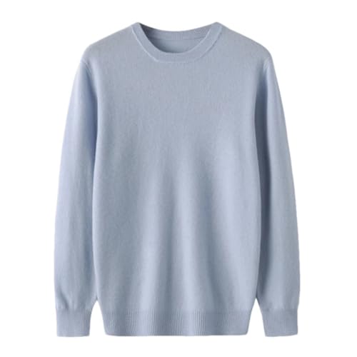 Men's Merino Wool Crew Neck Pullover Sweater - Knitwear Warm Tops Relax Fit Knit Pullover for Winter