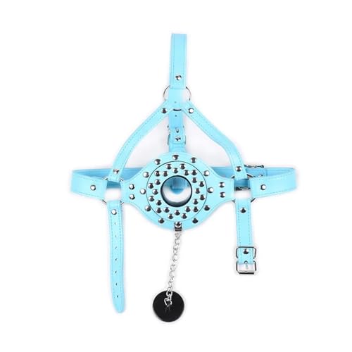 Mordaza de bola para ataduras bucales,juguete sexual para adultos,accesorios exóticos,mordaza bucal abierta y transpirable,bondage sexual,BDSM,fetiche,color azul cielo,talla única