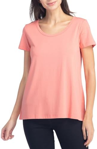 Fishers Finery Women's Ecofabric Short Sleeve Scoop Neck Tee; Rel...