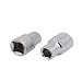 New Lon0167 1/2-inch Square Drive 11mm 6 Point Socket Impact Adapter Silver Tone 2pcs(1/2-Zoll Square Drive 11mm 6-Punkt-Buchse Impact Adapter Silberfarbe 2St